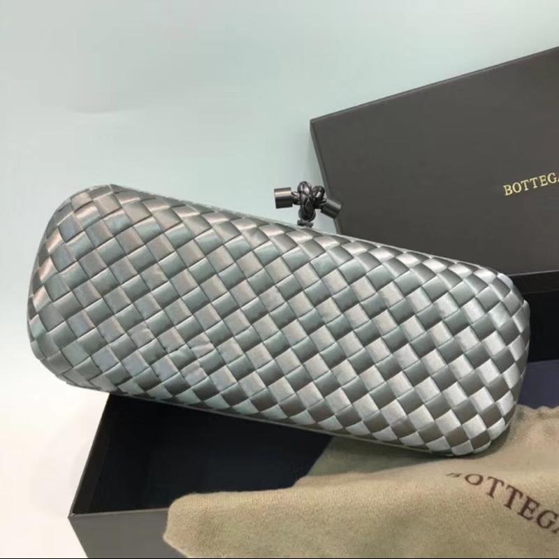 Bottega Veneta Clutches Bags 202031 Ribbon woven snake skin edging apricot grey